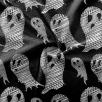 Női Scrub felsők Halloween Ghost nyomtatott V-nyakú munka egységes felsők zsebekkel Rövid ujjú ápolási felsők Laza
