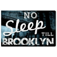 A Wynwood Studio tipográfia és idézi a fali művészet vászon nyomtatványokat: „No Sleep To Brooklyn” Home Décor, 36