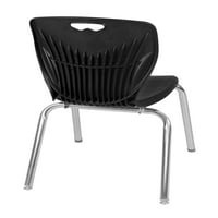 Kee 66 30 állítható magasságú tantermi asztal-mahagóni & Andy 18-in Stack székek-Fekete