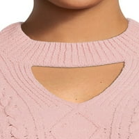 Abszolút híres női plusz méretű gigi mock nyakrém pulóver