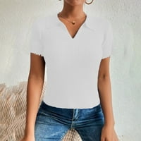 mnjin Női ingek és blúzok női rövid ujjú galléros ingek nyári tunika felsők alkalmi póló női Fehér xl