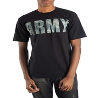 Férfi fekete amerikai hadsereg digitális álcázása szuper vintage nyomtatás rövid ujjú póló