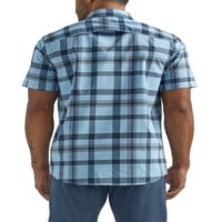Wrangler férfiak kültéri rövid ujjú cipzáras póló UPF 40, S-5XL méretű