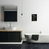 Stupell Industries vendég besorolása ötcsillagos fürdőszoba fekete vicces szótervezés keretes fal művészet, Daphne