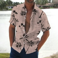Nyári divatos Clearance férfi ing Hawaii ing a férfiak, férfi Vintage gomb le Bowling ing rövid ujjú Nyári strand ing