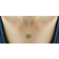JewelersClub Ezüst nyaklánc nők számára - Szilárd nyaklánc nőknek 14K aranyozott ezüst - Whisky nyaklánc középpont,