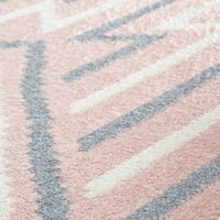 Szőnyegek Amerika Mika MO10A eper tej Geometriai Kortárs rózsaszín terület szőnyeg, 8 'x10'
