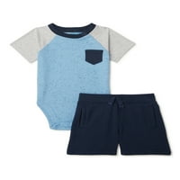 Garanimals Baby Boy rövid ujjú Mi & Match ruhák gyerek ajándékdoboz, 12 darab, méret 0 3 hónap