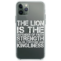 DistinctInk tiszta Ütésálló hibrid tok iPhone MINI-TPU lökhárító akril vissza Edzett üveg képernyővédő - oroszlán-erő