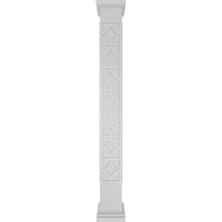 Ekena Millwork 8 W 8'h kézműves klasszikus négyzet alakú nem társított magnólia fretwork oszlop w toszkán főváros és