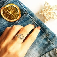 Ékszerek Női gyűrűk szív-szív női gyémánt eljegyzési gyűrű Kreatív ékszerek Szerelem Gif aranyos gyűrű divatos ékszer