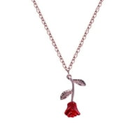 Heiheiup rose három-olaj piros medál női nyaklánc csepp ékszerek nyakláncok medálok Ékszerek gyémánt nyaklánc