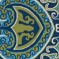 Művészi szövők chorisia kék zöld bohém 8 '10' terület szőnyeg
