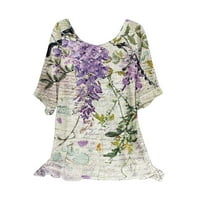 B91xZ Női pólók grafikus divatos felsők O rövid nyári alkalmi laza ujjú tunika női minta felső blúz virágmintás Plusz