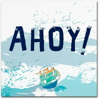 Védjegy képzőművészet Ahoy vászon művészet Lisa Powell Braun