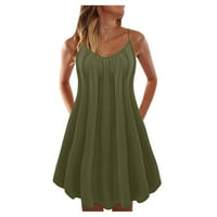 outfmvch alkalmi ruhák női divatos strand ruha és többszínű egyszínű strand ruha női nyári ruhák Zöld xl