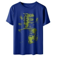 Grimasz Graphic Print Női póló Rövid ujjú Crewneck alkalmi nyári vakáció pólók felsők tunika Blúzok A1