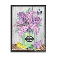 Stupell Industries otthoni édes otthoni kifejezés lila virágok citrusos edények tervezése, Sheri Hart, 11 14