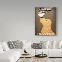Védjegy képzőművészet 'Golden Coffee Co Seattle' vászon művészet Ryan Fowler