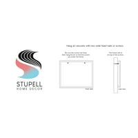 Stupell Industries absztrakt faágak merész fekete szürke vadon grafika szürke Keretes művészet nyomtatás Wall Art,