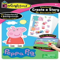 Color Forms Hozzon Létre Egy Történetet Újra Ragasztható Matrica Szett-Peppa Pig