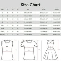 Beppter Plus Size ruhák Függetlenség Napja női amerikai július 4 nyomtatott Boho Sundress Női alkalmi ruha Kerek nyakú