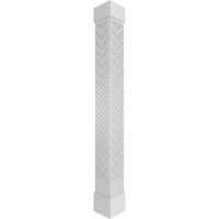 Ekena Millwork 8 W 10'h kézműves klasszikus négyzet alakú nem társított gilcrest Fretwork oszlop W Standard Capital