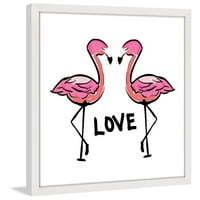 Marmont Hill Love Flamingos , Shayna Pitch keretes festési nyomtatás