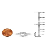 Imperial 1 10ct TDW Diamond Twin Heart Ring 10K fehéraranyban
