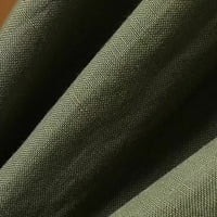 Zkozptok Női alkalmi Sweatpants Laza szilárd széles lábú egyenes Pamut vászon Capris nadrág, Zöld, XXL