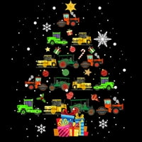 Karácsonyi Traktorfa ajándék Farmer ingek vicces traktor Xmas férfi fekete grafikus póló-emberek tervezése 2XL