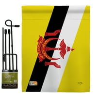 Brunei Garden Flag Set Nemzetiség X18. Kétoldalas Udvari Banner