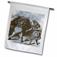 Alice Csodaországban Tweedle Dee, Dum Vintage kerti zászló fl-110213-1