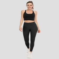 Attraco női magas derék jóga nadrág hossza Leggings zsebekkel edzés sport nadrág