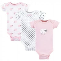 Luvable barátok kislány Pamut Preemie Bodysuits 3pk, Rózsaszín juh, Preemie