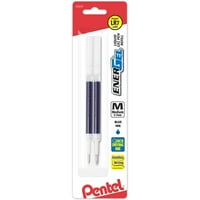 Pentel Utántöltő Tinta-EnerGel Gél Tollhoz, Fém Hegy, Közepes, Kék Tinta 2-Pk