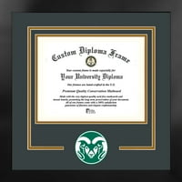 Colorado állam 11W 8.5 h Spirit Diploma Manhattan fekete keret bónusz Campus képek litográfia