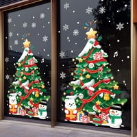 Heiheiup karácsonyfa ablak matricák üveg matricák Karácsonyi Matricák dekoráció matricák Party személyiség dekorációk