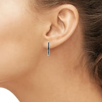 JewelersClub kék gyémánt fülbevalók nők-1 4 karátos kék gyémánt sterling ezüst karika fülbevalók kicsi-hypoallergén