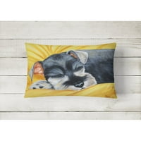 Carolines Treasures AMB1161PW Szundi Schnauzer szövet dekoratív párna 12h x16W, Többszínű