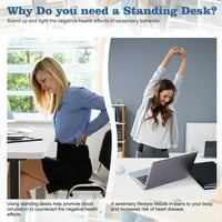 Futzca állítható magasságú elektromos álló íróasztal Sit Stand számítógép Stand Up íróasztal Splice Board fehér kis