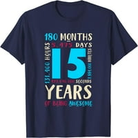 15. születésnapi ing gyerekeknek Ajándék éves fiúknak lányok póló