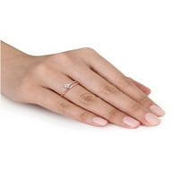 Miabella női gyémánt akcentus rózsa ródiummal borított sterling ezüst csavar nyitott ígéret gyűrű