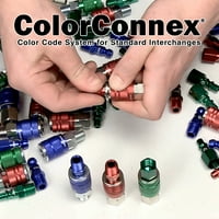 Colorconnex adapterek, d Típus, 1 4 Test, 1 4 FNPT, piros, 2-csomag