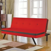 Penly állítható kanapé, piros és fekete pu