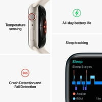 Apple Watch sorozat GPS + cellás grafit rozsdamentes acél tok Midnight Sport sávval-M L