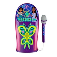 eKids Disney Encanto Karaoke gép, Bluetooth hangszóró mikrofonnal gyerekeknek, USB porttal a zene lejátszásához, könnyen