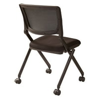 Fészkelő szék fekete hálóban, 2pk, fekete kerettel és fekete ikonszövet -üléssel