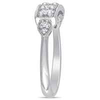 Miabella Carat T.W. Diamond 10K fehérarany ígéret gyűrű