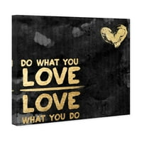 A Wynwood Studio tipográfia és idézi a fali művészet vászon nyomtatványokat: „Csináld, amit szeretsz” Szerelem idézetek